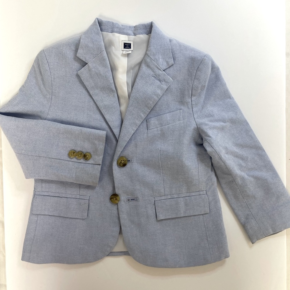 Janie and Jack Light Blue Cotton Blazer for Toddlers Size 3